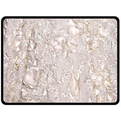 Off White Lace Pattern Fleece Blanket (large) 