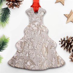 Off White Lace Pattern Ornament (christmas Tree) 