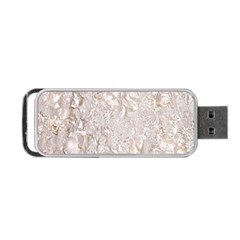 Off White Lace Pattern Portable Usb Flash (one Side) by paulaoliveiradesign