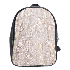 Off White Lace Pattern School Bags (xl)  by paulaoliveiradesign