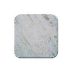 Greenish Marble Texture Pattern Rubber Square Coaster (4 Pack)  by paulaoliveiradesign