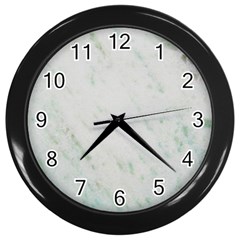 Greenish Marble Texture Pattern Wall Clocks (black) by paulaoliveiradesign