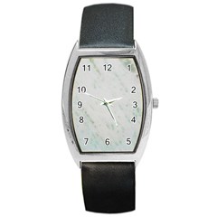 Greenish Marble Texture Pattern Barrel Style Metal Watch