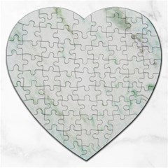 Greenish Marble Texture Pattern Jigsaw Puzzle (heart)