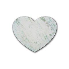 Greenish Marble Texture Pattern Heart Coaster (4 Pack)  by paulaoliveiradesign