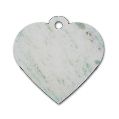 Greenish Marble Texture Pattern Dog Tag Heart (one Side)