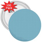 Blue Pattern 3  Buttons (100 pack)  Front