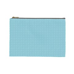 Blue Pattern Cosmetic Bag (large)  by paulaoliveiradesign