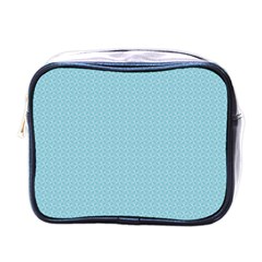 Blue Pattern Mini Toiletries Bags by paulaoliveiradesign