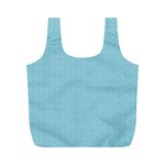 Blue Pattern Full Print Recycle Bags (M)  Back