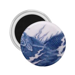 Blue Chinese Dragon 2 25  Magnets by paulaoliveiradesign