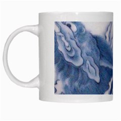 Blue Chinese Dragon White Mugs by paulaoliveiradesign