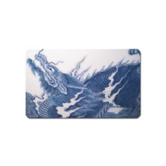 Blue Chinese Dragon Magnet (name Card) by paulaoliveiradesign