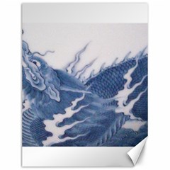 Blue Chinese Dragon Canvas 12  X 16   by paulaoliveiradesign