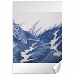 Blue Chinese Dragon Canvas 20  X 30   by paulaoliveiradesign