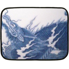 Blue Chinese Dragon Double Sided Fleece Blanket (mini) 