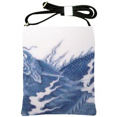 Blue Chinese Dragon Shoulder Sling Bags