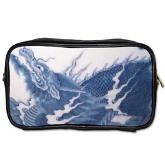 Blue Chinese Dragon Toiletries Bags by paulaoliveiradesign