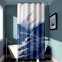 Blue Chinese Dragon Shower Curtain 36  X 72  (stall)  by paulaoliveiradesign