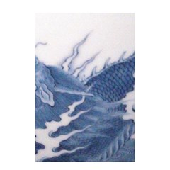 Blue Chinese Dragon Shower Curtain 48  X 72  (small)  by paulaoliveiradesign