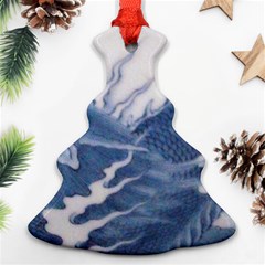 Blue Chinese Dragon Christmas Tree Ornament (two Sides) by paulaoliveiradesign