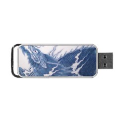 Blue Chinese Dragon Portable Usb Flash (one Side)