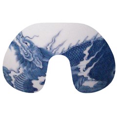 Blue Chinese Dragon Travel Neck Pillows by paulaoliveiradesign