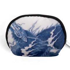 Blue Chinese Dragon Accessory Pouches (medium)  by paulaoliveiradesign