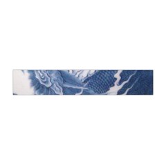 Blue Chinese Dragon Flano Scarf (mini) by paulaoliveiradesign