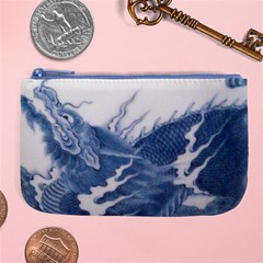 Blue Chinese Dragon Large Coin Purse