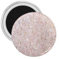 White Sparkle Glitter Pattern 3  Magnets by paulaoliveiradesign