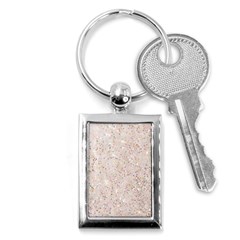 White Sparkle Glitter Pattern Key Chains (rectangle) 