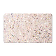 White Sparkle Glitter Pattern Magnet (rectangular)