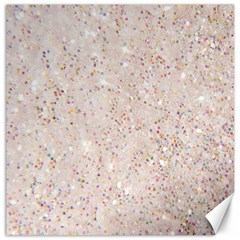 White Sparkle Glitter Pattern Canvas 12  X 12   by paulaoliveiradesign