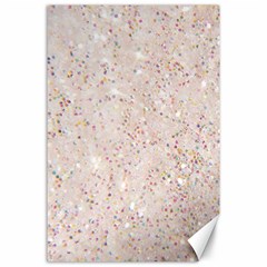 White Sparkle Glitter Pattern Canvas 24  X 36 