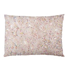 White Sparkle Glitter Pattern Pillow Case by paulaoliveiradesign