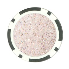 White Sparkle Glitter Pattern Poker Chip Card Guard (10 Pack)