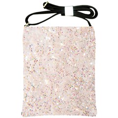 White Sparkle Glitter Pattern Shoulder Sling Bags