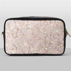 White Sparkle Glitter Pattern Toiletries Bags