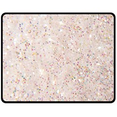 White Sparkle Glitter Pattern Fleece Blanket (medium)  by paulaoliveiradesign