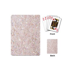 White Sparkle Glitter Pattern Playing Cards (mini) 