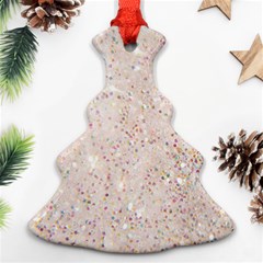 White Sparkle Glitter Pattern Christmas Tree Ornament (two Sides)