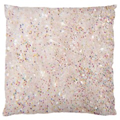 White Sparkle Glitter Pattern Large Cushion Case (two Sides) by paulaoliveiradesign