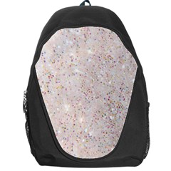 White Sparkle Glitter Pattern Backpack Bag