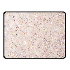 White Sparkle Glitter Pattern Double Sided Fleece Blanket (small)  by paulaoliveiradesign