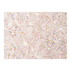 White Sparkle Glitter Pattern Double Sided Flano Blanket (mini)  by paulaoliveiradesign