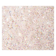 White Sparkle Glitter Pattern Double Sided Flano Blanket (small)  by paulaoliveiradesign