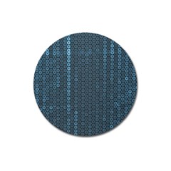 Blue Sparkly Sequin Texture Magnet 3  (round)