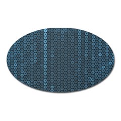 Blue Sparkly Sequin Texture Oval Magnet by paulaoliveiradesign