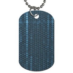 Blue Sparkly Sequin Texture Dog Tag (one Side)